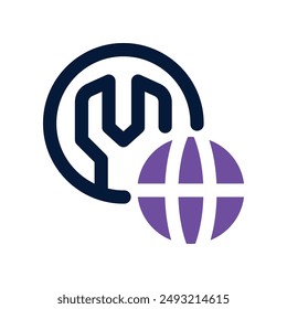 global service icon. vector dual tone icon for your website, mobile, presentation, and logo design.
