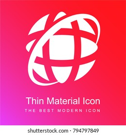 Global service red and pink gradient material white icon minimal design