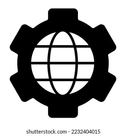 icono del vector de servicio global aislado en fondo blanco