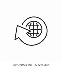 Vector de signo de icono de servicios globales