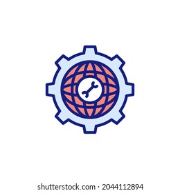 Global Services icon in vector. Logotype