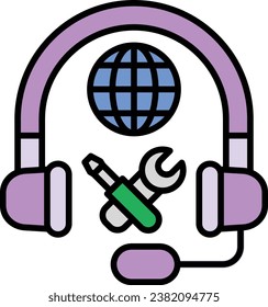 Global services vector icon. Can be used for printing, mobile and web applications.