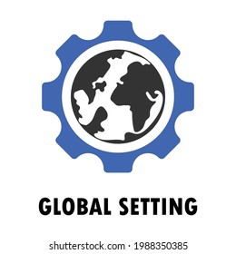 global setting icon design vector