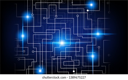 Global shape lines with small squares and faded digits
