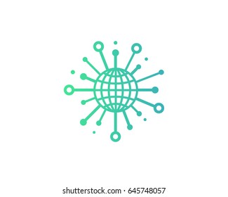 Global Share Icon Logo Design Element