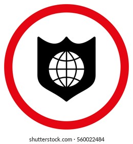 Global Shield Vector Bicolor Rounded Icon Stock Vector (Royalty Free ...