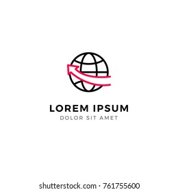 Global Shipping, International Shipping logo template