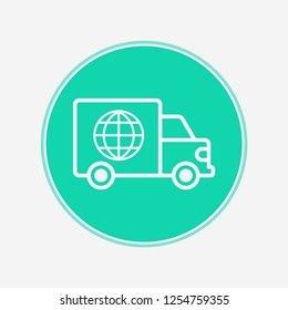 Global shipping vector icon sign symbol