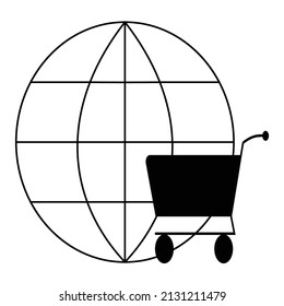 Global Shopping Concept Vector illustration