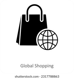 Concepto de icono global de compras