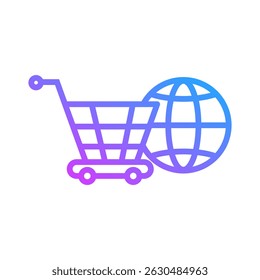 Elemento Ícone De Compras Globais Para Design