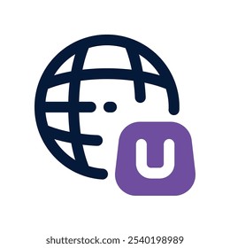 global shopping icon. vector dual tone icon for your website, mobile, presentation, and logo design.