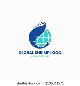 global shrimp logo modern design