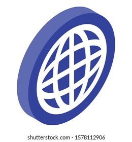 Global sign icon. Isometric of global sign vector icon for web design isolated on white background