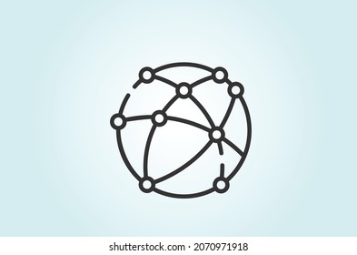 Diseño vectorial de iconos de redes de sitios globales