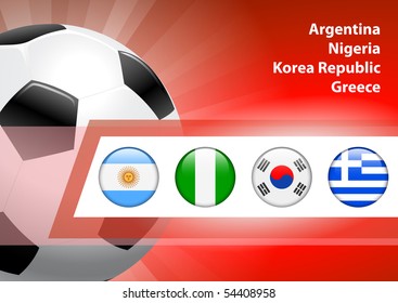 Global Soccer Event Group B Original Illustration