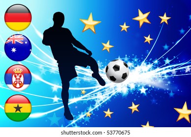 Global Soccer Event Group D Original Illustration