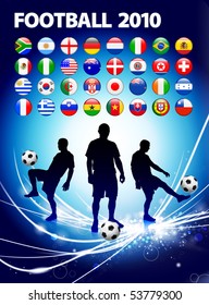 Global Soccer Event on Abstract Light Background Original Illustration