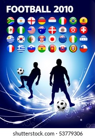 Global Soccer Event on Abstract Light Background Original Illustration