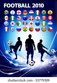 Global Soccer Event on Abstract Light Background Original Illustration