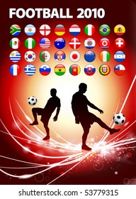 Global Soccer Event on Abstract Light Background Original Illustration