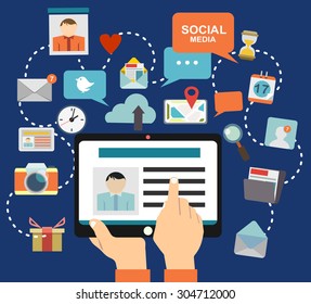 Global social network abstract scheme.