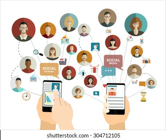 Global social network abstract scheme.