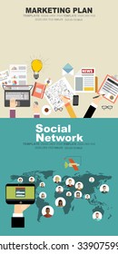 Global social network abstract scheme. Business analysis and planning, consulting, team work. Concepts web banner and printed materials.