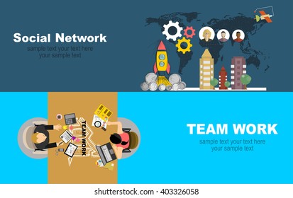 Global social network abstract scheme. Business analysis and planning, consulting, team work. Concepts web banner and printed materials.