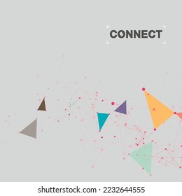 Global social network connection. Information concept. Template banner. Vector connection dot and line