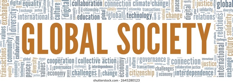 
Global Society word cloud conceptual design isolated on white background.