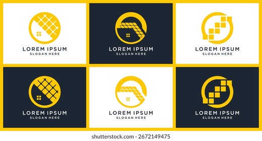 Design-Set für globales Solar-Logo