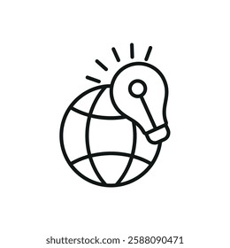Global Solution icon collection .design style with background
