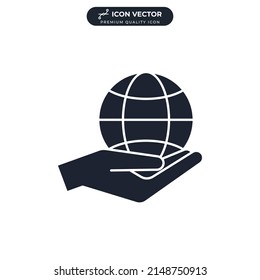 global solution icon symbol template for graphic and web design collection logo vector illustration