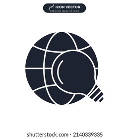 global solutions icon symbol template for graphic and web design collection logo vector illustration