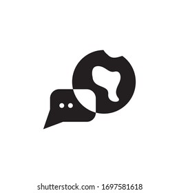 Global speak logo template vector icon design