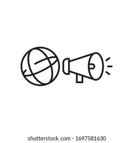 Global speak logo template vector icon design