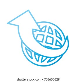 global sphere and arrow icon