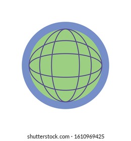 Global sphere design, Communication internet connectivity web technology social media network and virtual theme Vector illustration