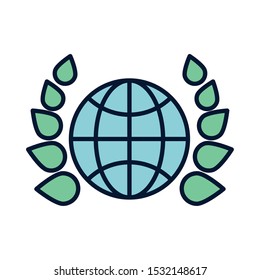Global sphere icon design, World communication internet connectivity web technology and social media theme Vector illustration