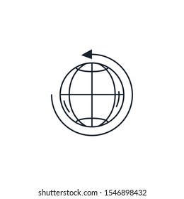 Global sphere icon design, World communication internet connectivity web technology and social media theme Vector illustration