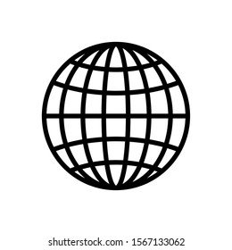 Global sphere icon design, World communication internet connectivity web technology and social media theme Vector illustration