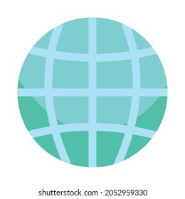 global sphere icon on white background