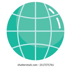 global sphere icon on white background