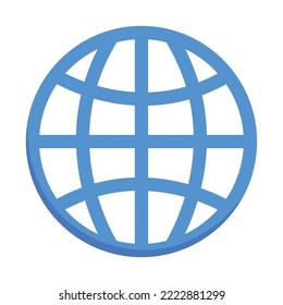 global sphere icon on white background
