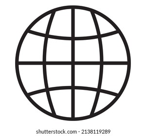 global sphere icon over white background