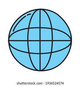 global sphere on white background