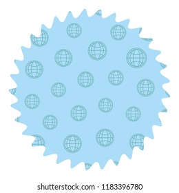 Global sphere round label