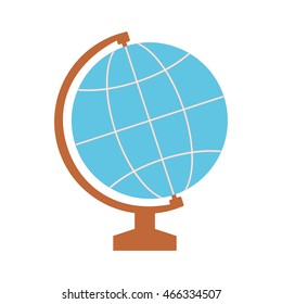 global sphere school instrument icon. Isolated and flat illustration. Vector graphic