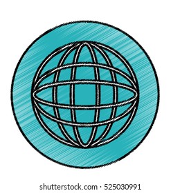 Global sphere symbol icon vector illustration graphic design